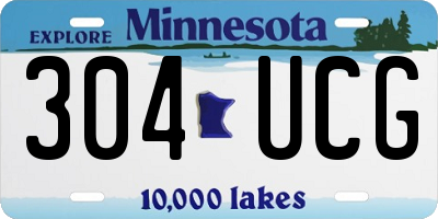 MN license plate 304UCG