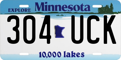 MN license plate 304UCK