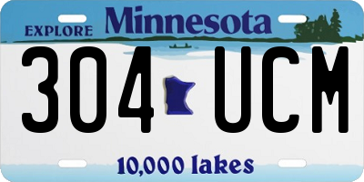 MN license plate 304UCM