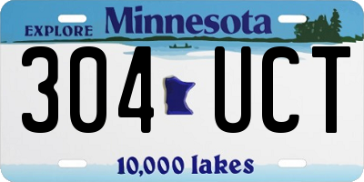 MN license plate 304UCT