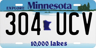 MN license plate 304UCV