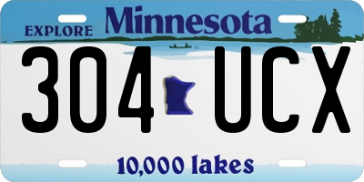 MN license plate 304UCX