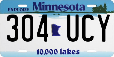 MN license plate 304UCY