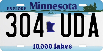MN license plate 304UDA