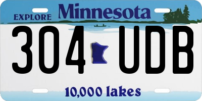 MN license plate 304UDB