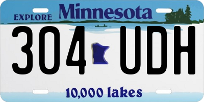 MN license plate 304UDH