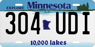 MN license plate 304UDI