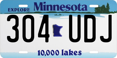MN license plate 304UDJ