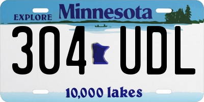 MN license plate 304UDL