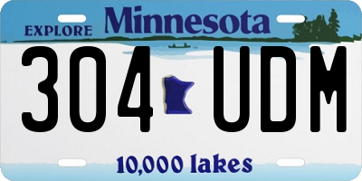 MN license plate 304UDM