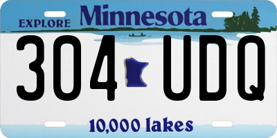 MN license plate 304UDQ