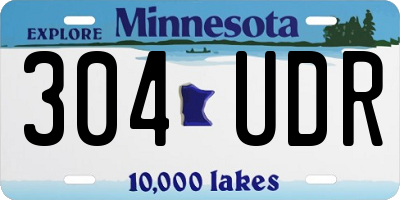 MN license plate 304UDR