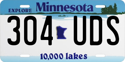 MN license plate 304UDS