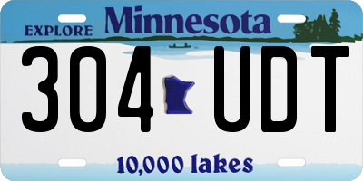 MN license plate 304UDT