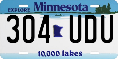 MN license plate 304UDU