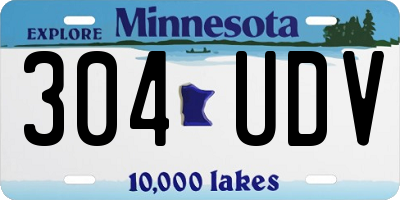 MN license plate 304UDV