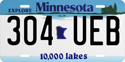 MN license plate 304UEB