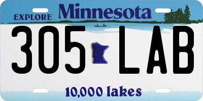 MN license plate 305LAB