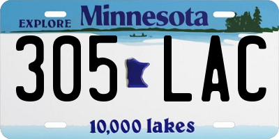 MN license plate 305LAC