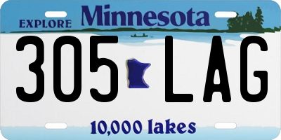 MN license plate 305LAG