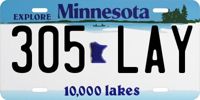 MN license plate 305LAY