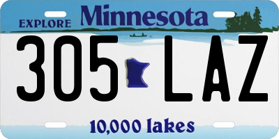 MN license plate 305LAZ