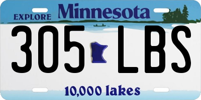 MN license plate 305LBS