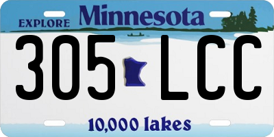 MN license plate 305LCC