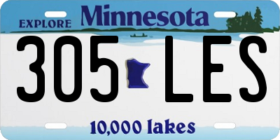MN license plate 305LES