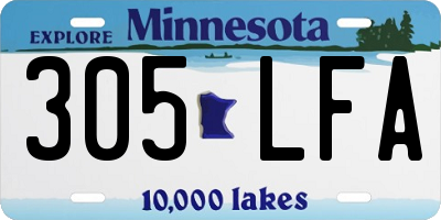 MN license plate 305LFA