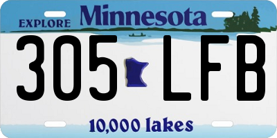 MN license plate 305LFB