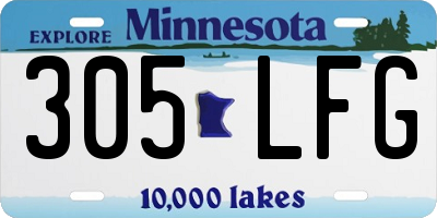 MN license plate 305LFG