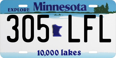 MN license plate 305LFL