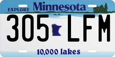 MN license plate 305LFM