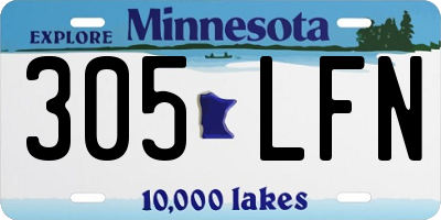 MN license plate 305LFN