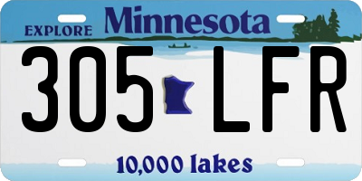 MN license plate 305LFR