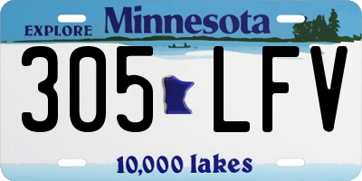 MN license plate 305LFV