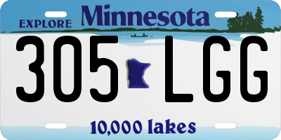 MN license plate 305LGG