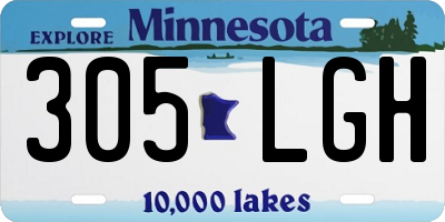 MN license plate 305LGH