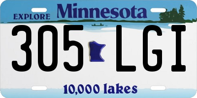MN license plate 305LGI