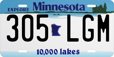MN license plate 305LGM
