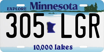 MN license plate 305LGR