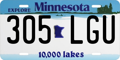 MN license plate 305LGU