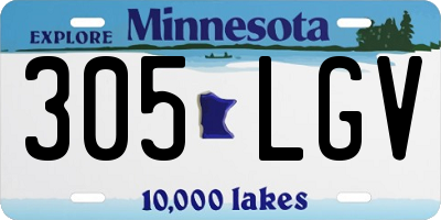 MN license plate 305LGV