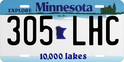MN license plate 305LHC