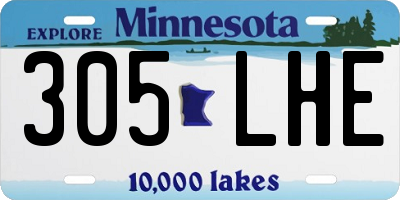 MN license plate 305LHE