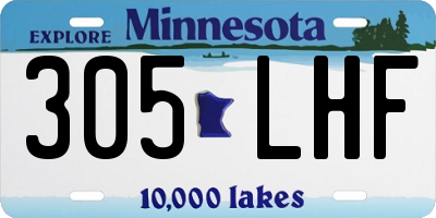 MN license plate 305LHF