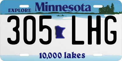 MN license plate 305LHG