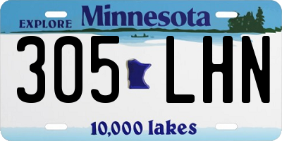 MN license plate 305LHN