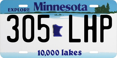 MN license plate 305LHP